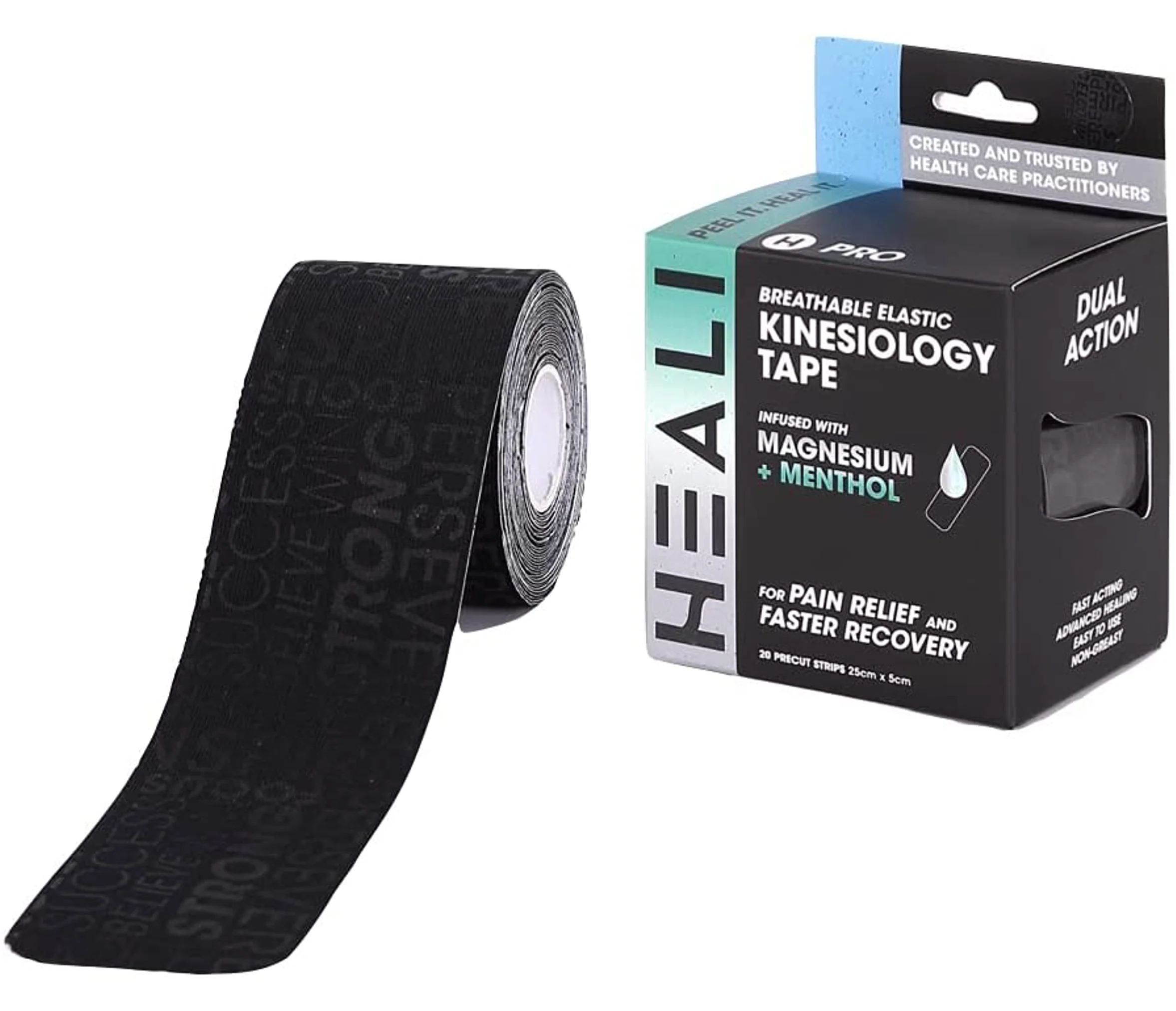 Heali Kinesiology Tape Infused with Magnesium & Menthol Informed Sport